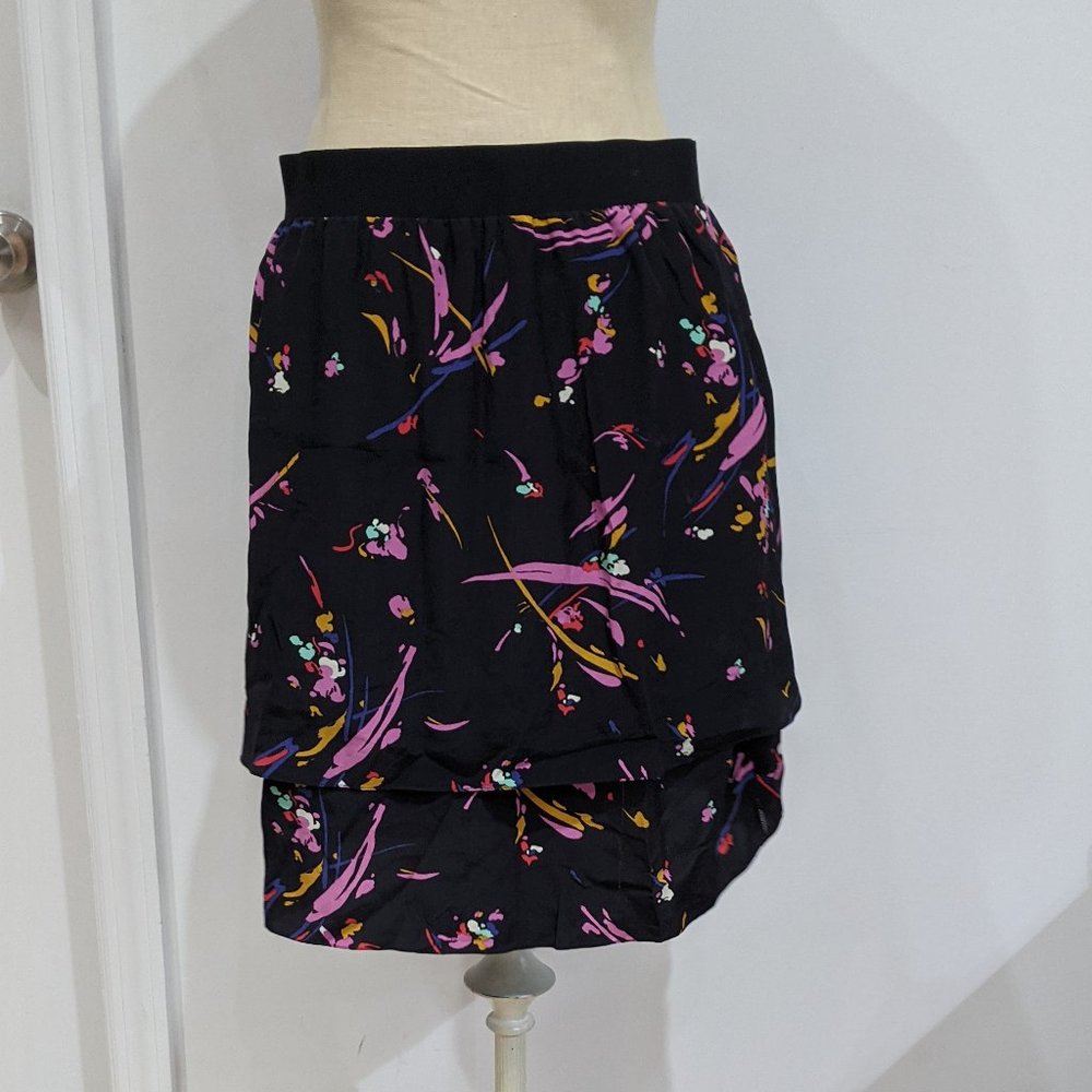 Tibi tiered silk mini-skirt